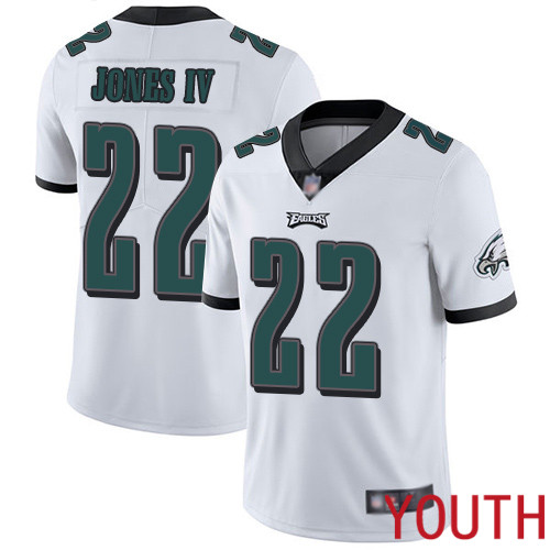 Youth Philadelphia Eagles #22 Sidney Jones White Vapor Untouchable NFL Jersey Limited Player Football->youth nfl jersey->Youth Jersey